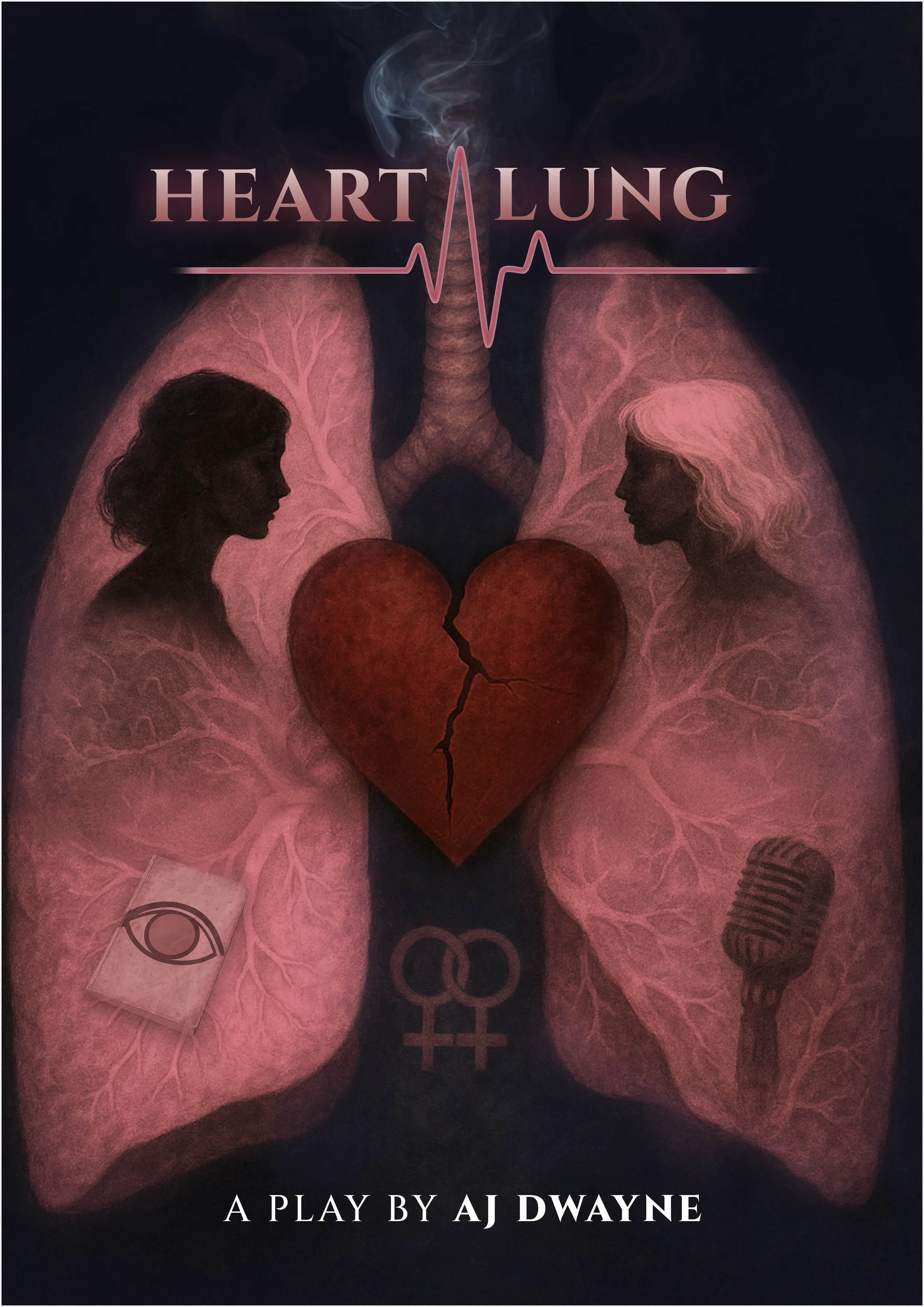 Heart/Lung official poster — a play by AJ Dwayne
